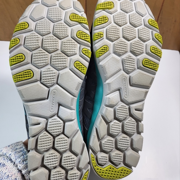 Skechers Women's Memory Foam Gray & Aqua Size 9 - Picture 6 of 7
